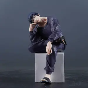 Anime JJK figure Gojo Satoru Fushiguro Toji model sitting pose action figure Computer desk decora car accessorie collection gift