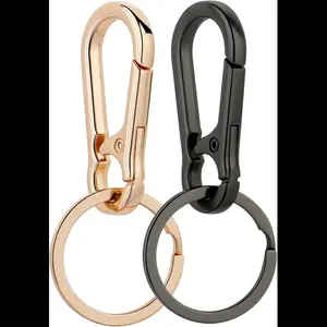 Metal Key Ring Keychain Clip, Heavy-Duty Key Holder Organizer for Home, Car & Office Keys