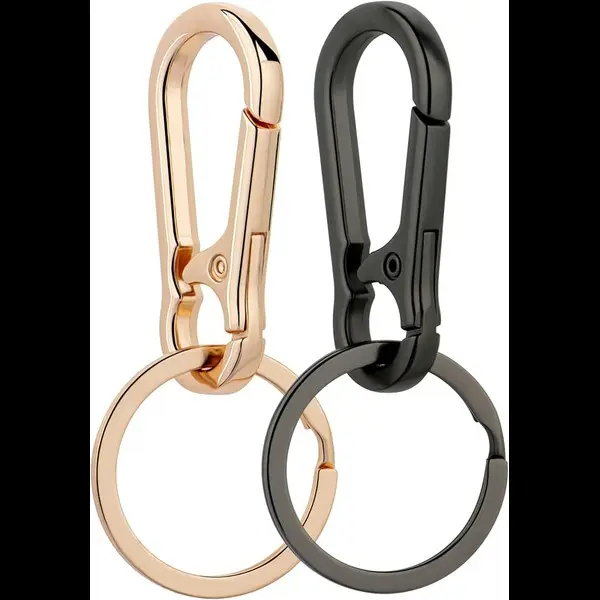 Metal Key Ring Keychain Clip, Heavy-Duty Key Holder Organizer for Home, Car & Office Keys