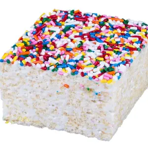 Marshmallow Crispy Cake- Rainbow Sprinkles