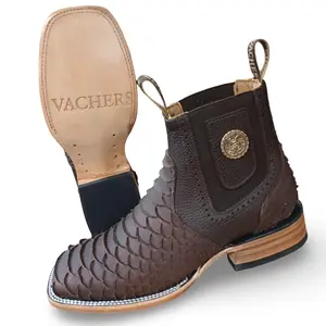 Botin Print Piton Cafe Escama Jumbo Para Caballero