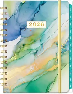 2026 Planner - Plannner 2026, JAN 2026 - DEC 2026, 2026 Planner Weekly and Monthly, Calendar Planner, 6.3" x 8.4", Tabs, Hardcover, Back Pocket