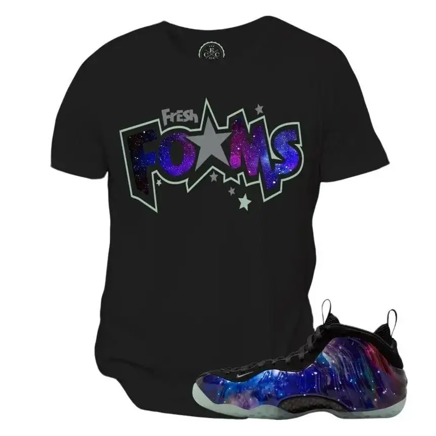 Foamposite One Galaxy Custom Unisex T-Shirt To Match Sneakers, Air Foamposite One Galaxy Outfit, Graphic Tees, Womenswear Top T-Shirt