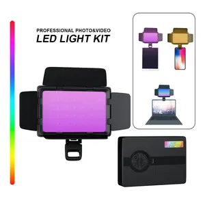 2026 New RGB Rechargeable Pocket Fill Light with Phone Clip – 2000mAh 7W High Power, 3200K-6500K Adjustable, 20 Light Modes for Live Streaming & Video