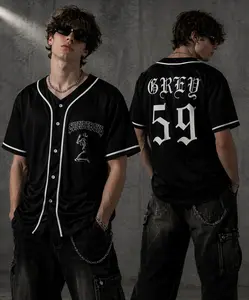 Grey 59 Baseball Jersey Shirt, Underground Rap Style Jersey, 2026 Tour Concert Outfit Streetwear Unisex