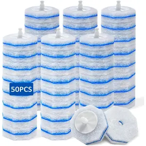 50 Count Toilet Wand Refills for , Disposable Toilet Brush Heads Compatible with  Toilet Bowl Wand Refills System for Bathroom Cleaning