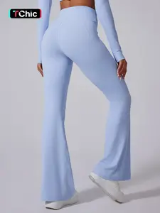 High-Waisted Flare Yoga Pants, Butt-Lifting Microflare Workout Bottoms, Versatile Sporty Casual Long Pants for Women