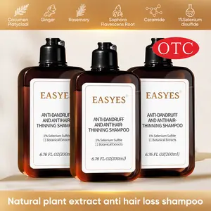 【N】Easyes Rosemary Hair Shampoo Anti-Dandruff Anti-Thinning Repairs Strengthens 3 in 1 - Gently Cleanse Suitable for all hair types Woody Fragrance Women and Men Shampoo vegan no animal testing Hair Product The best choice for gifts
