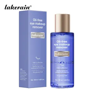 Lakerain Oil-Free Eye Makeup Remover, Infused with Aloe & Cucumber extract, Gentle Formula for Waterproof Mascara & Long-Lasting Makeup, Deep Cleansing, No Greasy, Lightweight, Skin Care