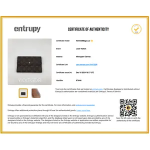 Pre-owned LOUIS VUITTON Coated Canvas small leather goods Preloved Monogram Porte Tresor Etui Papiers Trifold Wallet 874AN 121024 P