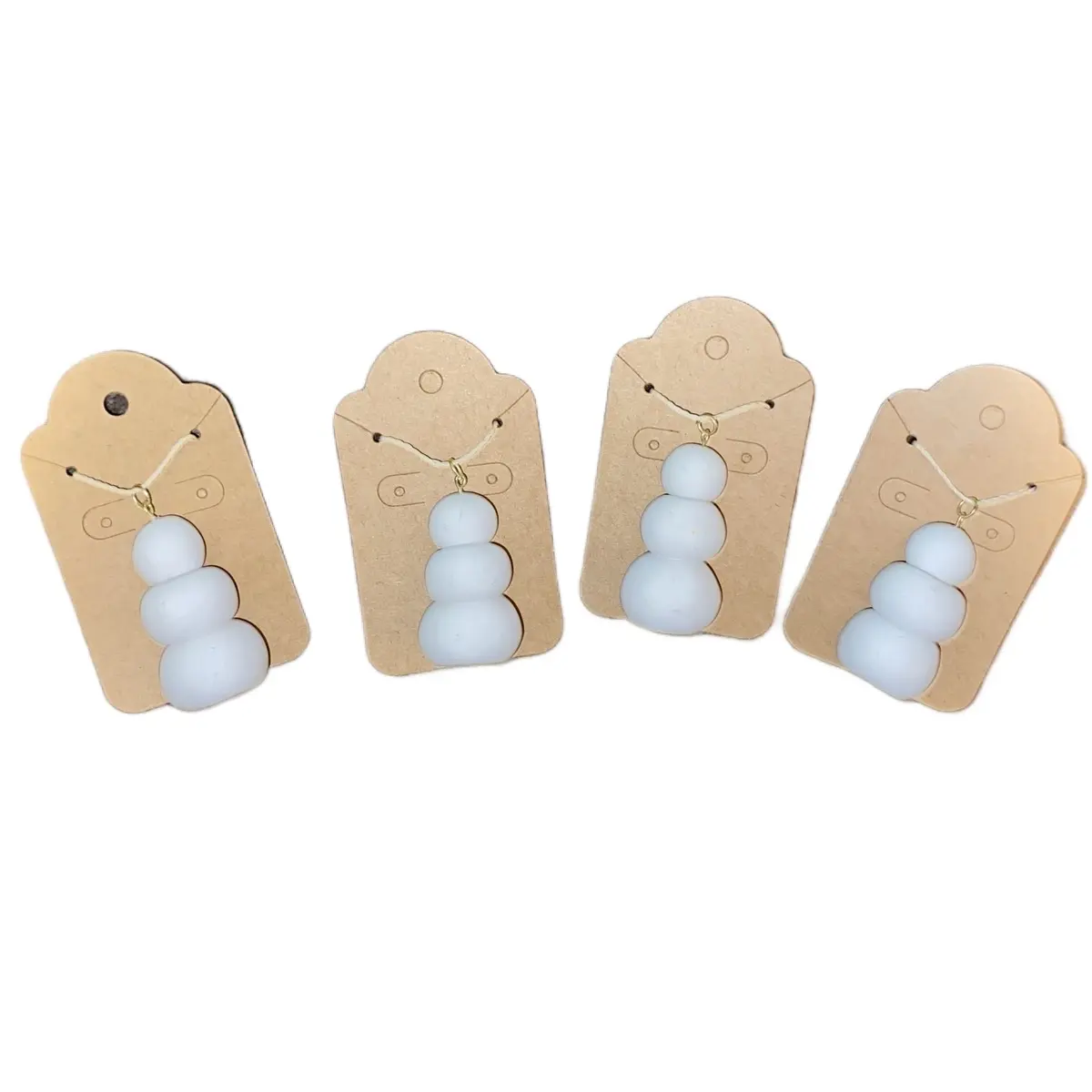 Clay Snowman Necklace - Unique Design with Solid Snowman for Holiday Fashion Accessories