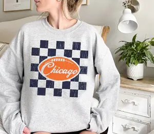 Retro Chicago Football Crewneck Sweatshirt, Vintage Bears Tee, Youth Shirt, Classic Fan Gift
