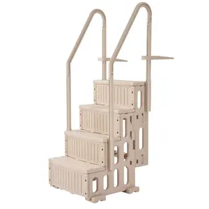 VEVOR Swimming Pool Ladder, Inclined 5 - Step Double Handrails Stair, Non - slip Heavy Duty Step, Load Capacity 300 lb, for 48 - 54 Inground Above - ground Pools of Any Deck Surface Indoor Outdoor, TaupeVEVOR Super Brand Day