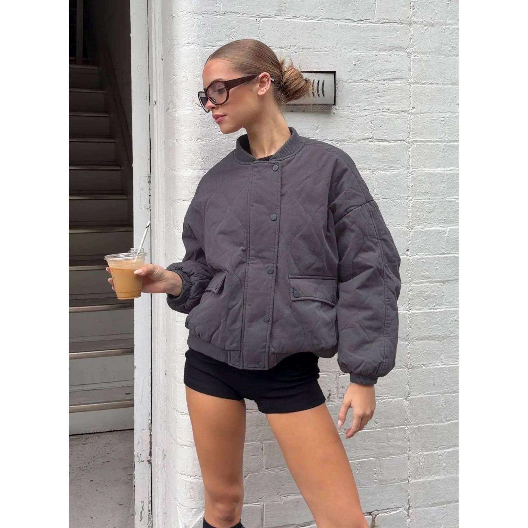 Stick Season Quilted Jacket Grey Stick Season Quilted Jacket Grey