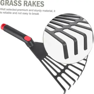 Durable Plastic Garden Rake, Nine-Tine Design, Ergonomic Handle, Multi-Functional Gardening Tool, Easy to Use, Ideal for Home Gardens
