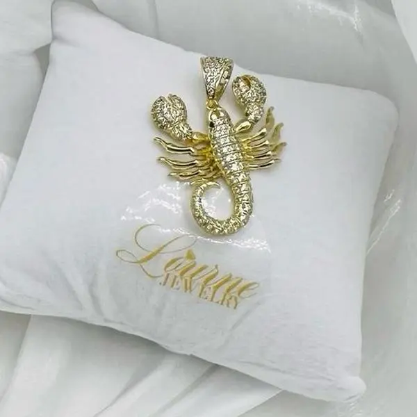 Scorpio Pendants 43mm, 14k Laminated Real Gold, High-Quality Resistant Waterproof Jewelry for Daily, Everyday, Casual Unisex Wear