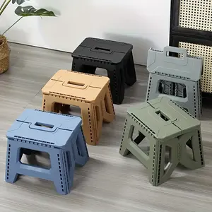 330LBS Heavy Duty Thickened Folding Stool Large Handled Reinforced Structure PP Material Adult Indoor Outdoor Camping Party Picnic Fishing Stool
