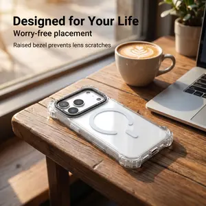 NICESTCASE White Resin Smartphone Casing, Cellphone Cover for iPhone 16-17, 7.5 ft Military-Grade Drop Protection, N52 Strong MagSafe Magnetic Attraction, 4.5 Anti-Yellowing, 3D Camera Protection, Comfortable Touch Feel