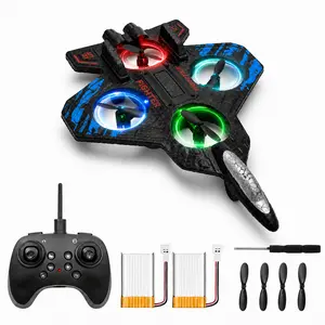 Remote Control Jet Fighter Plane Jet Toy for Kids 360° Stunt Flips, Colorful LED Lights, lightweight Easy RC Drone Toy for Beginners child boy