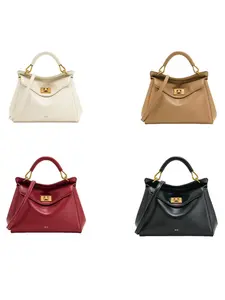 Women's Leather Crossbody Bag, Classic Flap Shoulder Bag, Elegant Lock Closure Design, Versatile Shoulder & Handbag Options, Perfect for Daily Use