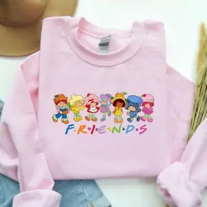 vintage strawberry shortcake with friends Sweatshirt, strawberry shortcake, girly sweatshirt, Full Size, Full Colors