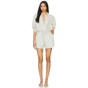 PISTOLA Amelie Romper in Pistachio Stripe