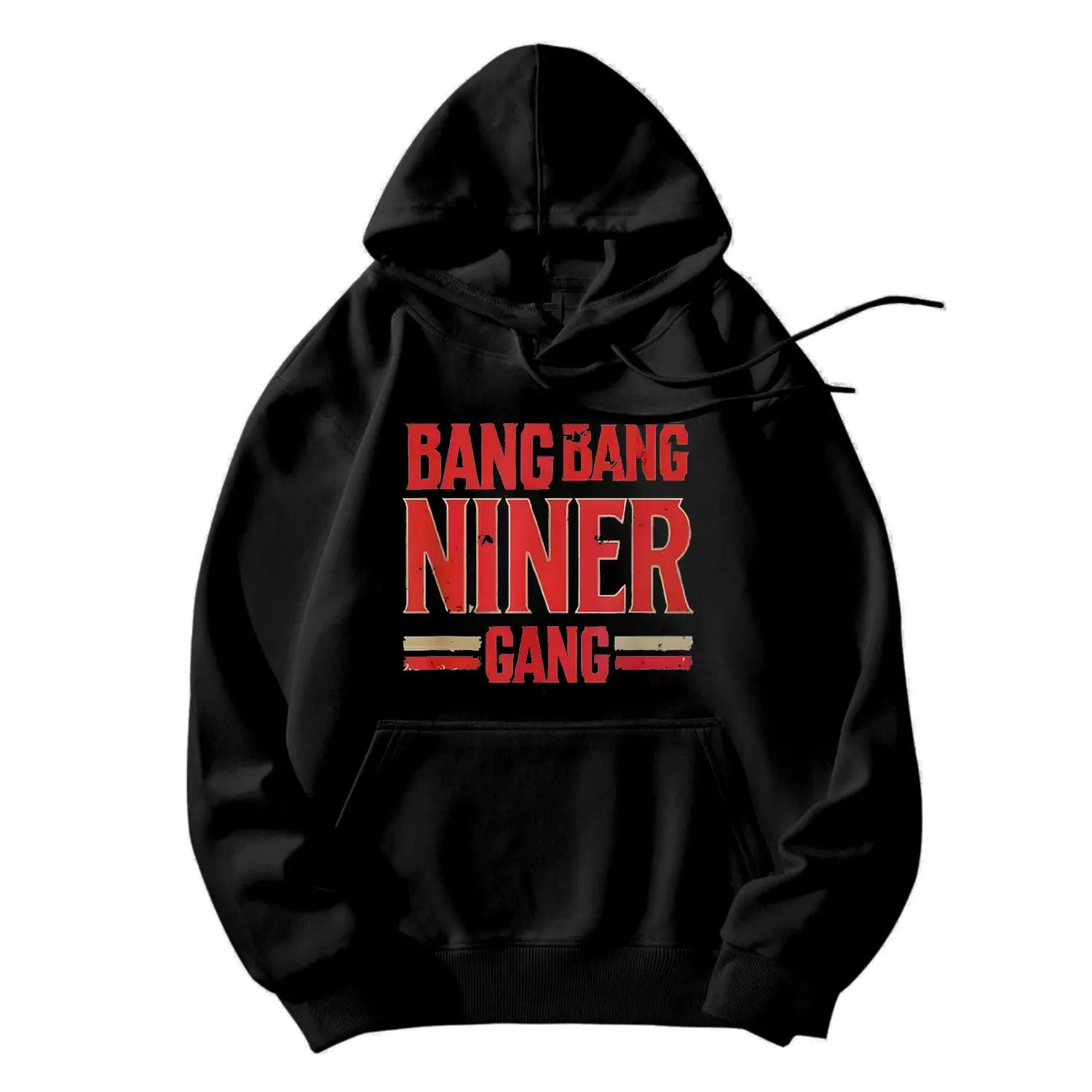 Women's Thick Trend Football Niner Gang Hoodie Sweatshirt - Everyday Essential Vibe, Football Fan Gift, Streetwear Top, Matching Joggers Compatible