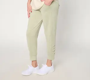 Denim & Co. Active Petite Cool to the Touch Ruched Joggers