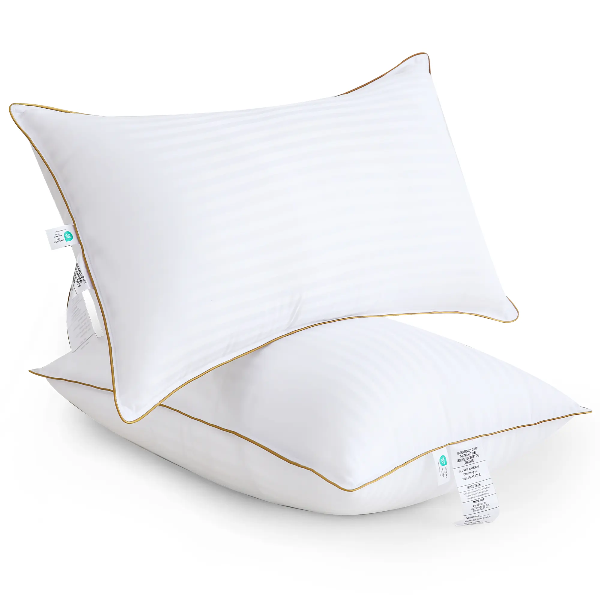 Bafode Bed Pillows, Hotel Pillows Set of 2, Soft Down Alternative Pillow for Side Sleepers, Back or Stomach Sleepers Washable