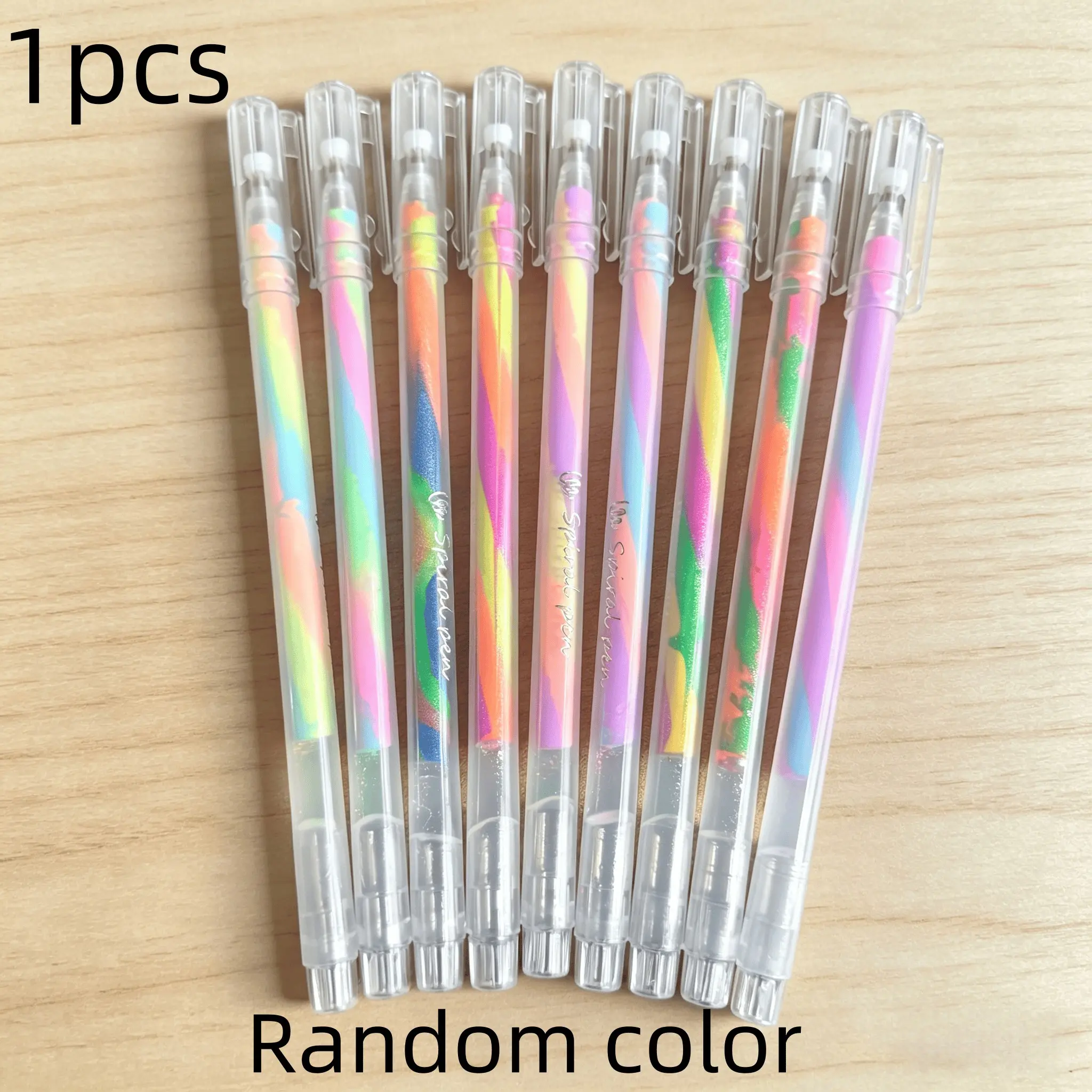 1pc 18 Color Rainbow Spiral Marker Pen, Student DIY Gradient Flash Painting Highlighter, Fluorescent Marker for Creative Art
