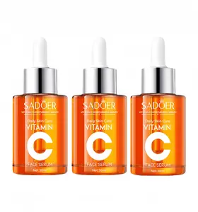 【BUY 1 GET 2 FREE】5X Vitamin C Face Serum, 5 in 1 Active VC+,Skincare for Brightening, Moisturizing, Pore Care-Hydration & Nourishing Facial Essence, Gift for Women (30ml) Dropper-New Year Gift
