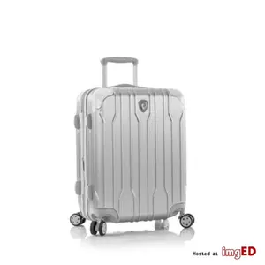 212 MAIN Heys Xtrak 26 in. Polycarbonate Luggage, Silver, Expandable, TSA Lock, Zip Closure