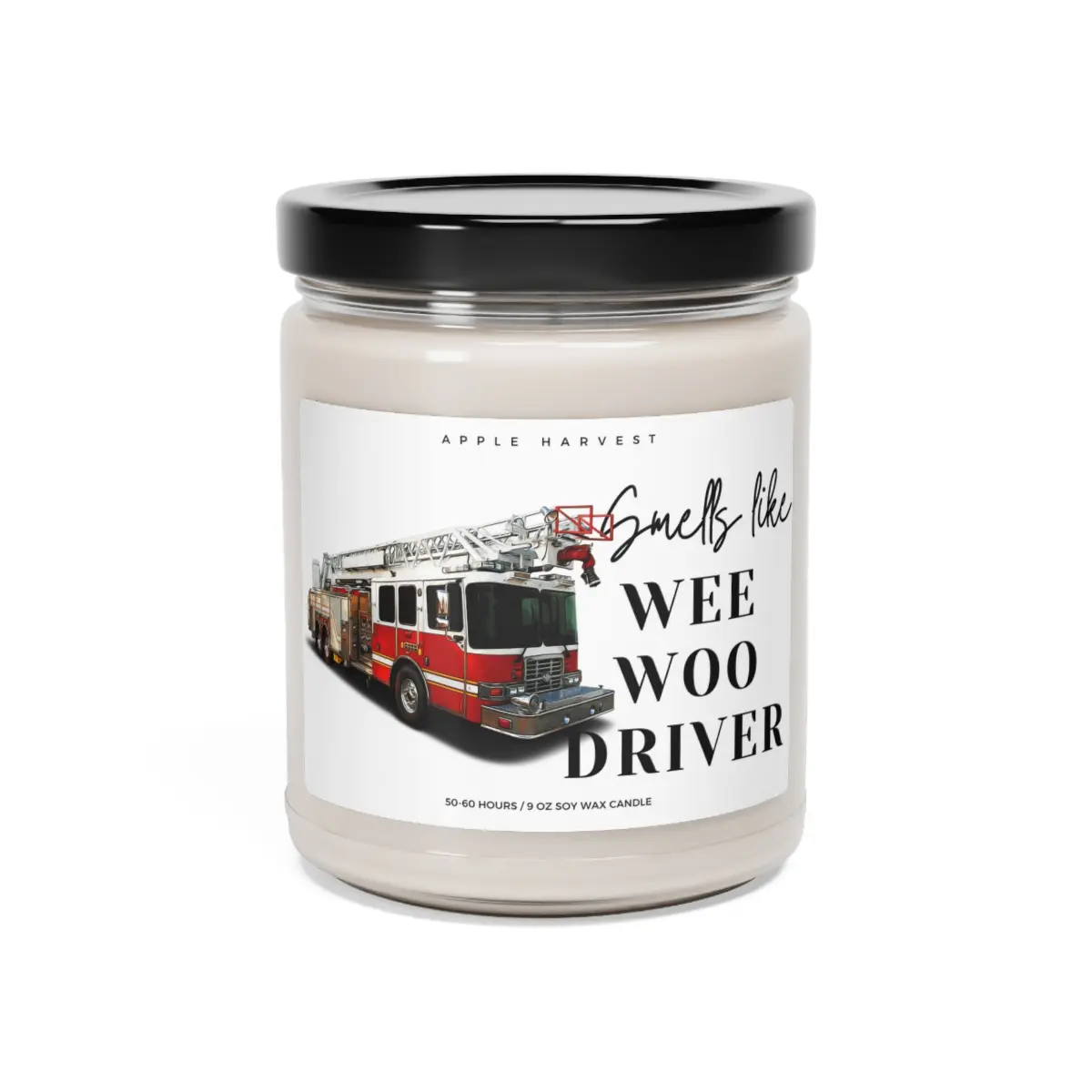 Funny Firefighter Truck Driver Scented Soy Wax Candle Jar, Fire Department Appreciation Decor Gift Future Fireman Firewoman, Colleague Academy