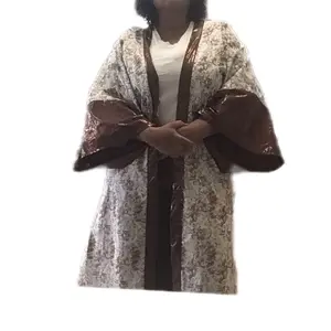 Custom Made Kimono Duster  Jacket Womenswear Coats Trench Lady Outerwear Comfort Tops Underwear Long Sleeve