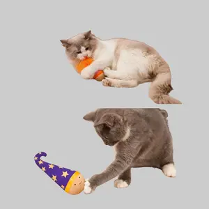 High-Grade Wooden Wobble Cat Toy – Self-Balancing Design, Durable Bite & Scratch Proof, Infused with Catnip & Feather  cat stuff for indoor