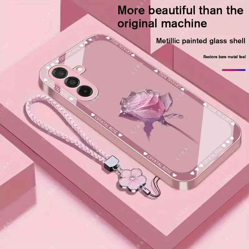 Suitable for [Galaxy A26] Brand new premium phone case, Free four-leaf clover lanyard，drop-proof and fingerprint-resistant，simple and elegant design，multiple colors available YM99