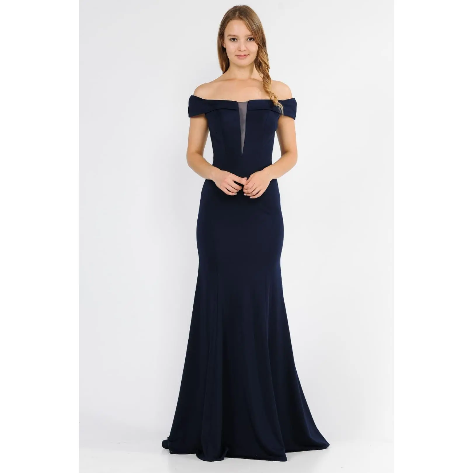Navy Blue Bridesmaid Dresses-Inexpensive Poly USA 8462 for Plus Sizes -  TikTok Shop