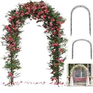 [Metal Garden Arch, Climbing Plants] 2 Sizes Metal Garden Arch - Wedding & Event Decoration, Garden Trellis for Climbing Plants, Assemble Freely - 1/2 Pack