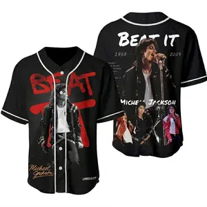 MJ Baseball Jersey – Michael Jackson Fan Apparel – Retro Streetwear Shirt Baseball Jersey Shirts