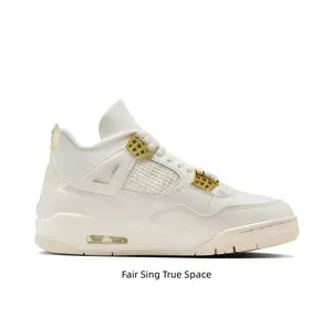 Vintage Retro Mid Cut Casual Sneakers Shock Absorbing Cream All-Match Fashion Shoes