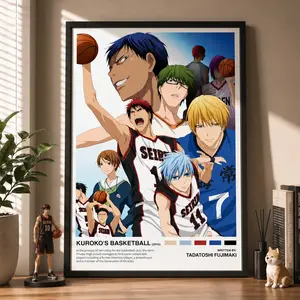 Kuroko's Basketball Anime Minimalist Poster,  Anime Wall Decor, Cool Anime Poster Ornaments Decoration Ornaments Decoration Graphic Prints Vibrant Print