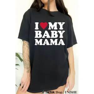 I Love My Baby Mama Cotton Shirt – Breathable Short Sleeve Top