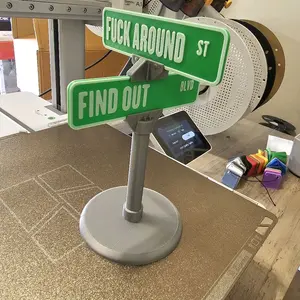 FAFO Street Sign MINI - 6" Humorous Design with "F*ck Around St and Find Out Blvd" Phrase, Ideal for Bars, Tabletops & Shelves