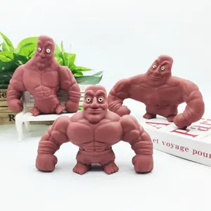 Stretchy Muscle Man Fidget Toy - Squishy Sand-Filled Stretchable Figure, Stress Relief Squeeze Toy for Adults & Kids