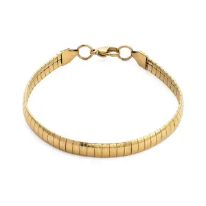 Omega Chain Bracelet in ION Plated Yellow Gold Stainless Steel 7.5-9.5In