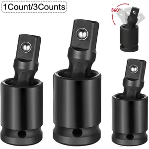 1/4 Inch, 3/8 Inch & 1/2 Inch Socket Rotating Joint Set, 1 Count Impact Socket Adapter, 360 Degree U-shaped Socket Adapter Set, Swivel Socket Set, Suitable for Various Scenarios