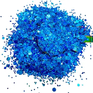 Bad Girls Resin Rockers Disco Fever Series Holographic Medium Chunky Glitter Mix