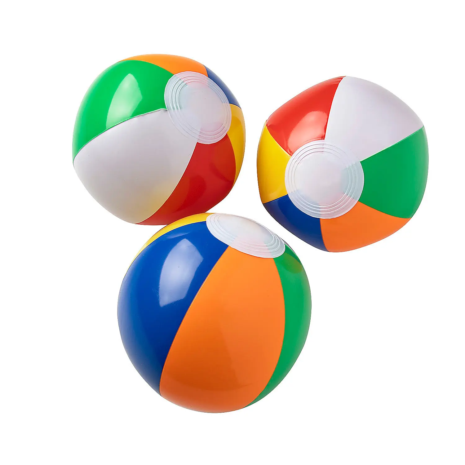 12-Pc 5" Vinyl Mini Inflatable Multi-Colored Classic Beach Ball Set, Sports Toy for Family Fun, Promotes Confidence & Teamwork