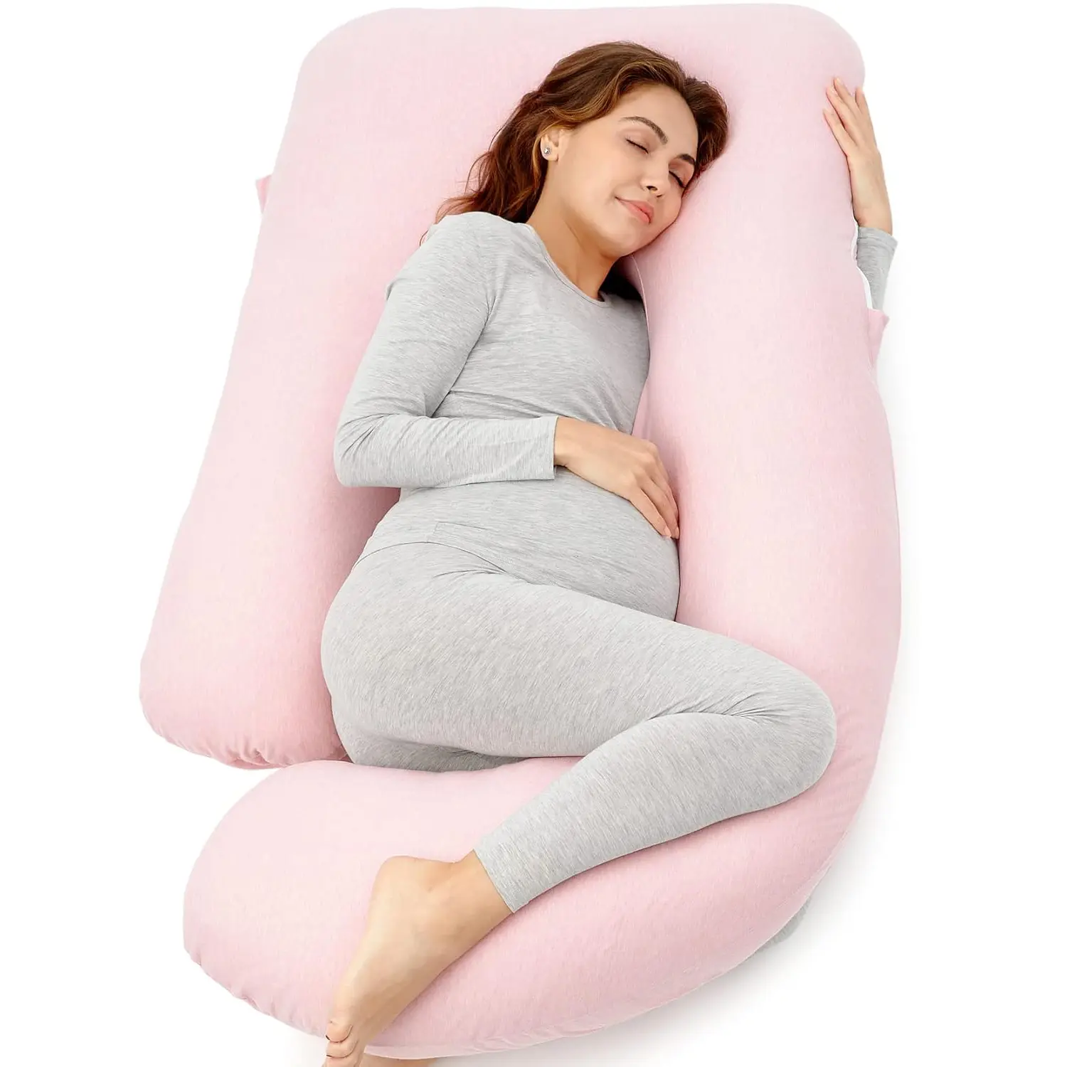 Pregnancy Pillow, with Removable Washable Cover - Sleep Support for Legs, Back, Neck, Shoulder, HIPS, Belly for Pregnent Women