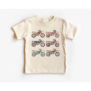 Youth And Adult Retro Dirt Bikes In A Row Youth Shirt, Motorcycle Outfit, Dirt Bike Racing, Boy Youth Boho Clothing